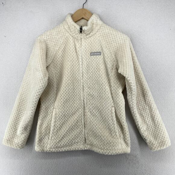 COLUMBIA Jacket Womens L 14 16 Bugaboo Fleece Interchange Full Zip Off White - Picture 3 of 12